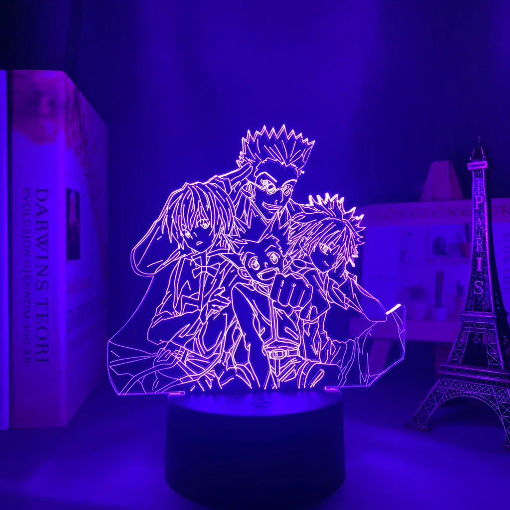 Lampe de Chevet Anime Hunter x Hunter Équipe 3D Acrylique YD-886