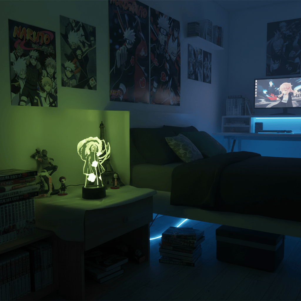 Lampe de Chevet Naruto Obito 3D Acrylique LED YD-2932