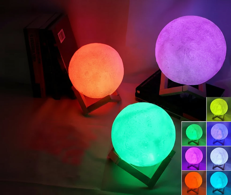 Lampe de Chevet Lune 3D Veilleuse Pour chambre Warm light