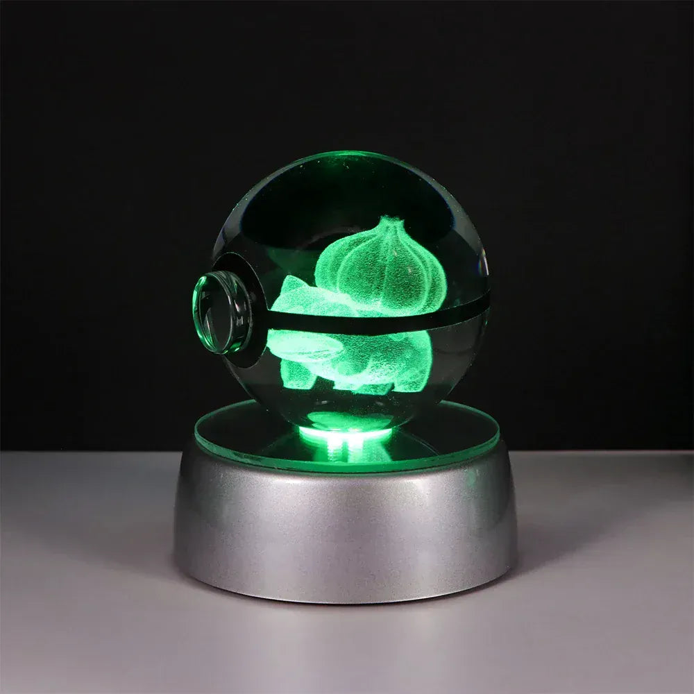 Lampe Chevet Pokémon Bulbizarre Cristal LED Bulbasaur