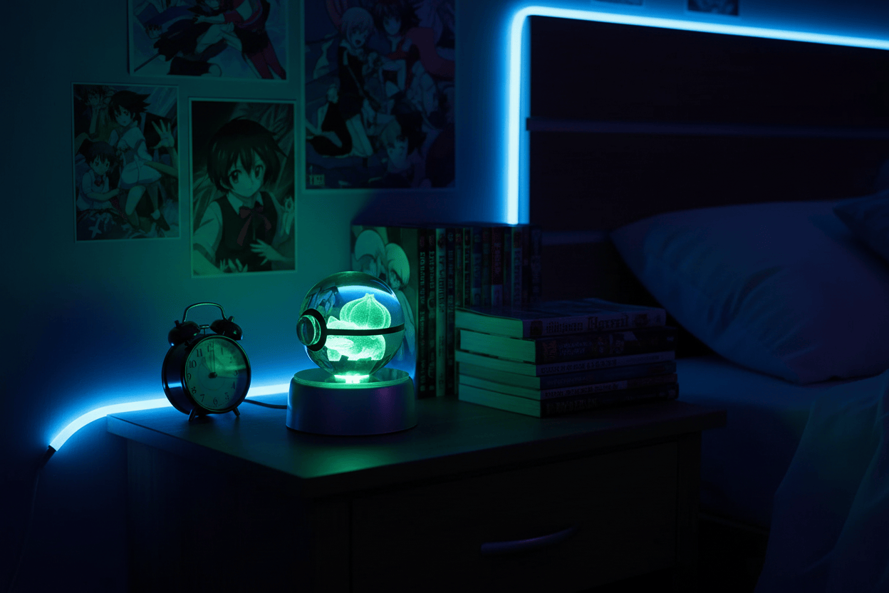Lampe Chevet Pokémon Bulbizarre Cristal LED Bulbasaur
