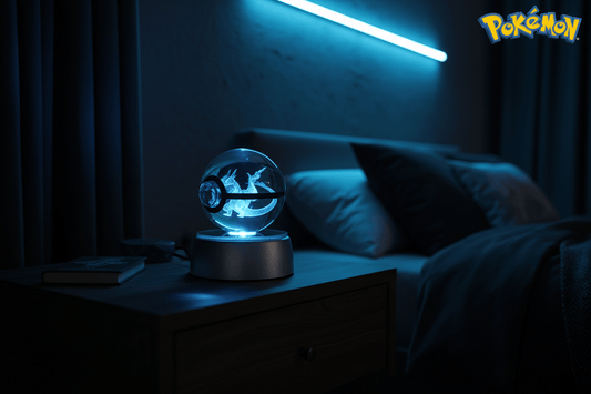 Lampe Chevet Pokémon Dracaufeu Cristal 3D LED Mega Charizard Y