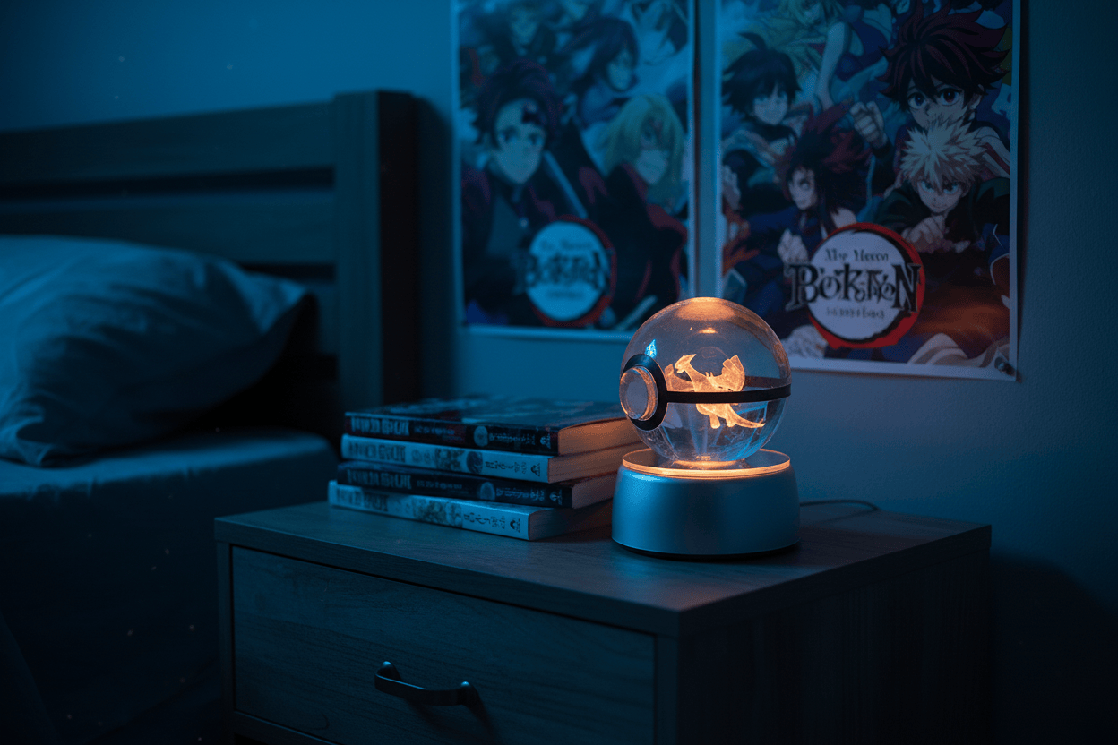 Lampe Chevet Pokémon Lugia Cristal 3D Veilleuse