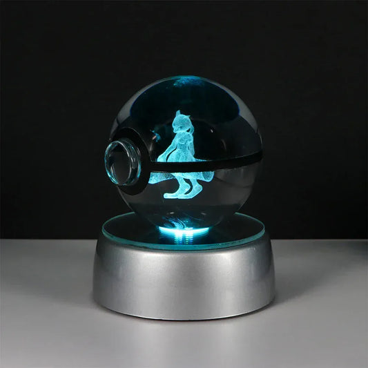Lampe Chevet Pokémon Mewtwo Cristal 3D Veilleuse Mewtwo