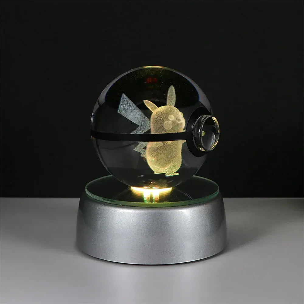 Lampe Chevet Pokémon Pikachu Cristal 3D LED Pikachu