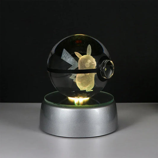 Lampe Chevet Pokémon Pikachu Cristal 3D LED Pikachu