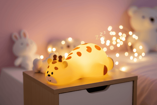 Lampe de Chevet Animaux Girafe Silicone Rechargeable Bebe Cute Giraffe