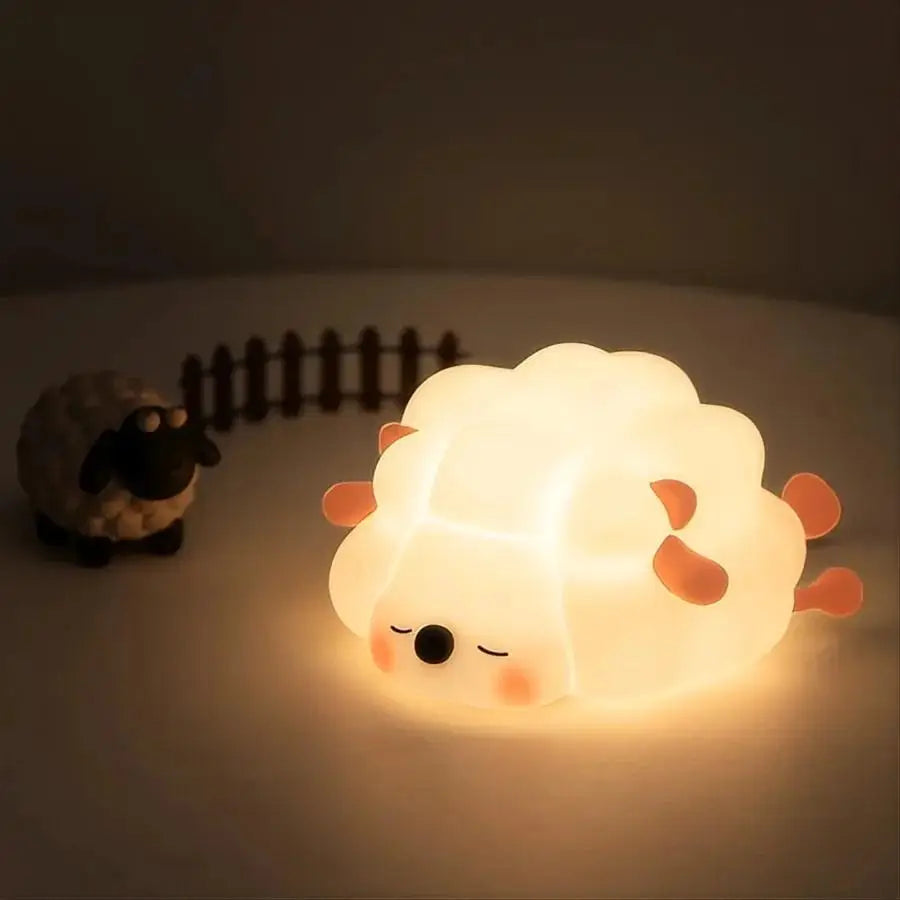 Lampe de Chevet Animaux Mouton Silicone LED Enfant Cute Sheep