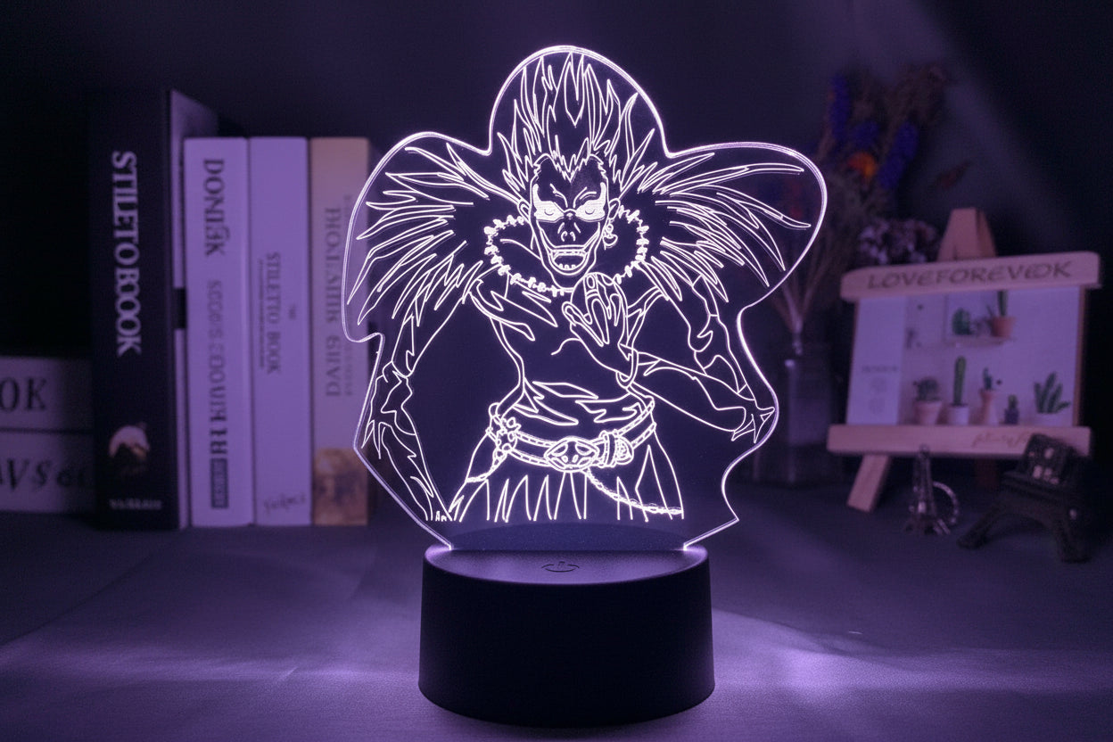 Lampe de Chevet Anime Death Note Ryuk 3D Acrylique LED YD-984