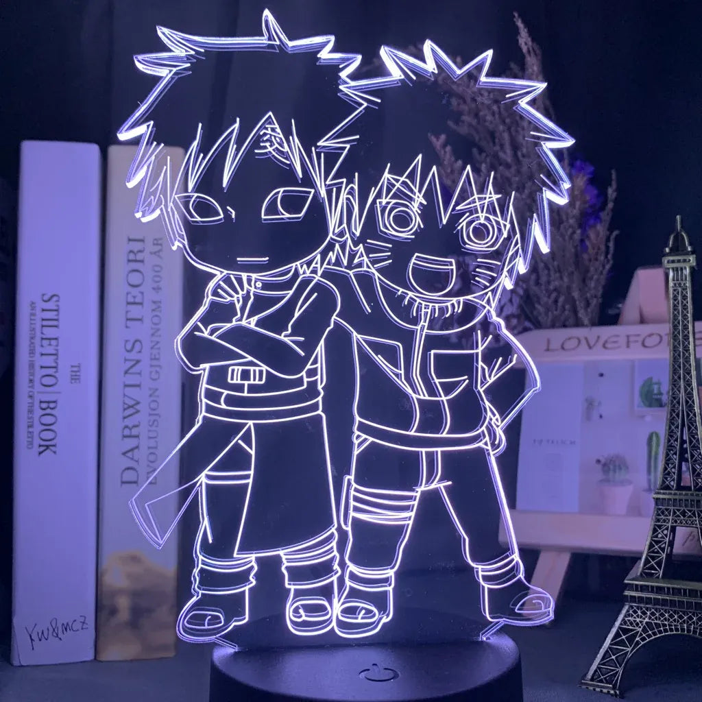 Lampe de Chevet Anime Naruto et Gaara Enfants Style Pop 3D YD-839