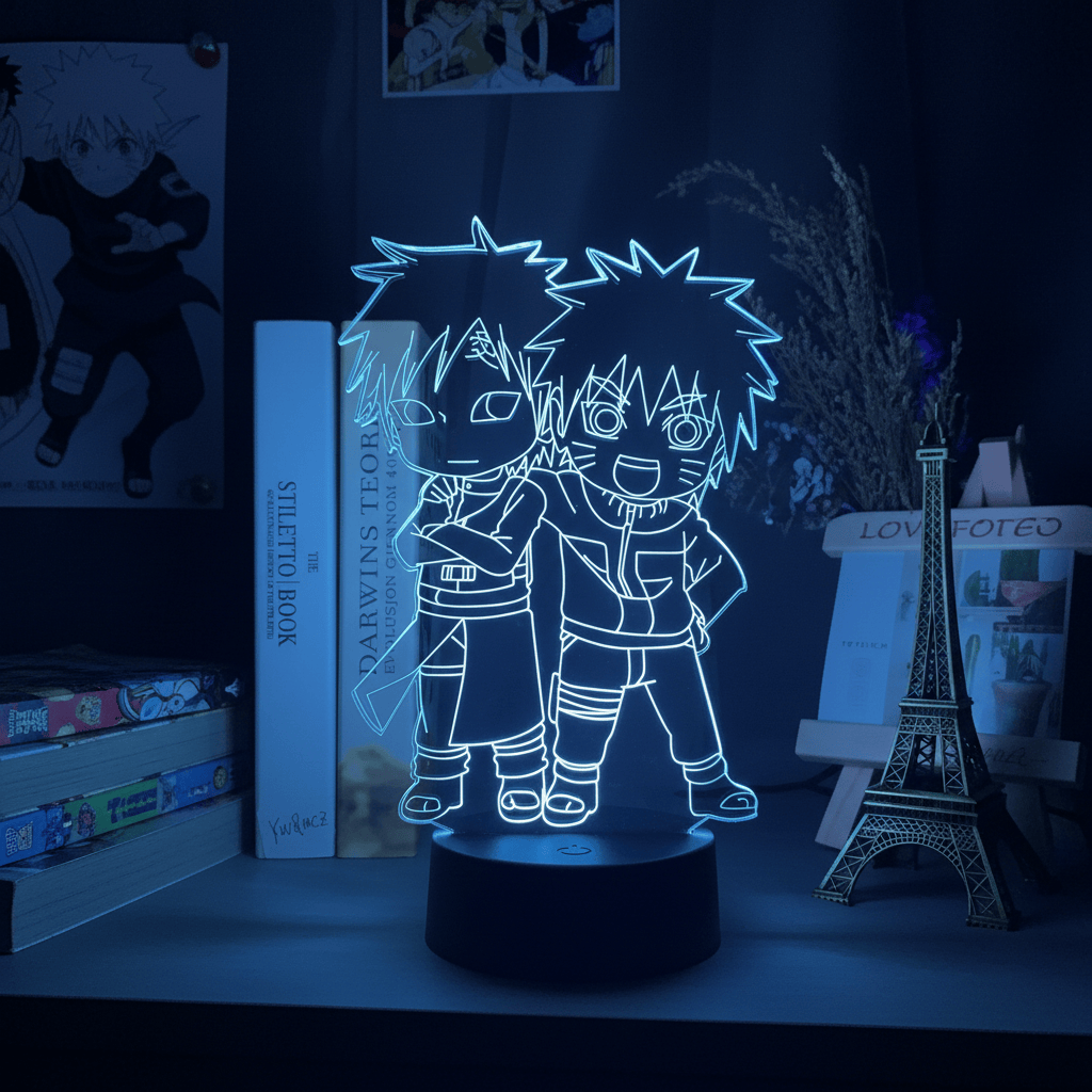 Lampe de Chevet Anime Naruto et Gaara Enfants Style Pop 3D YD-839
