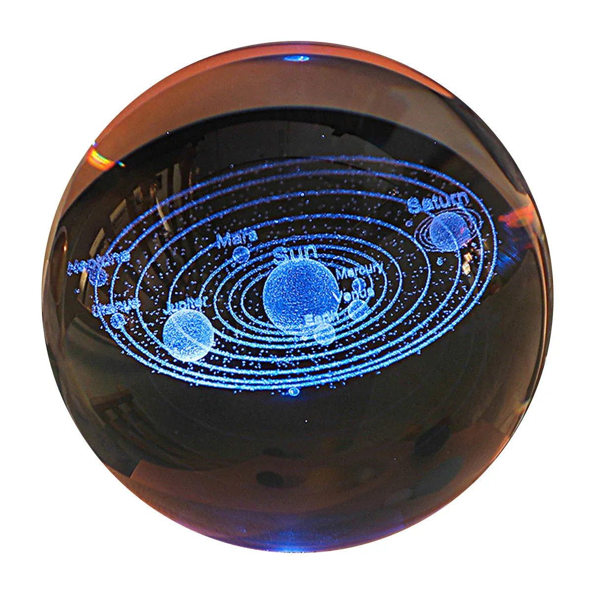 Lampe de Chevet Boule Cristal Galaxie Planètes 3D