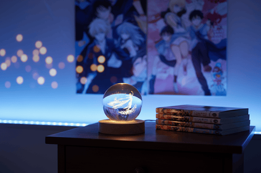 Lampe de Chevet Boule Cristal Galaxie Planètes 3D
