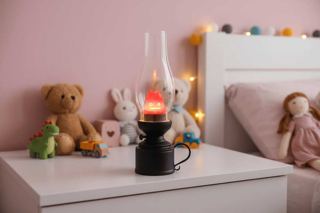 Lampe de Chevet Calcifer Anime Veilleuse Rétro Kérosène B