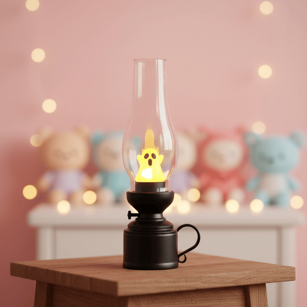 Lampe de Chevet Calcifer Lanterne Jaune Rétro Sans Flamme A