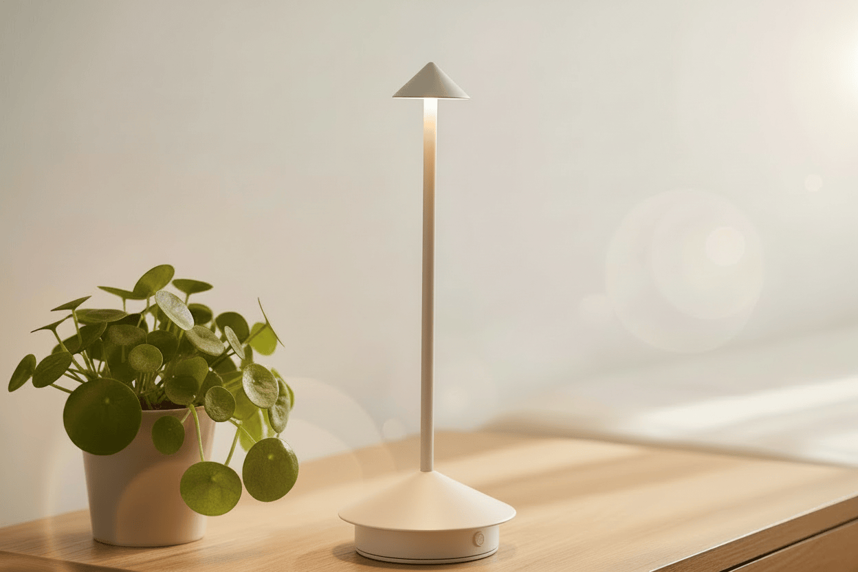 Lampe de Chevet Cône LED Tactile Rechargeable 3 CCT White