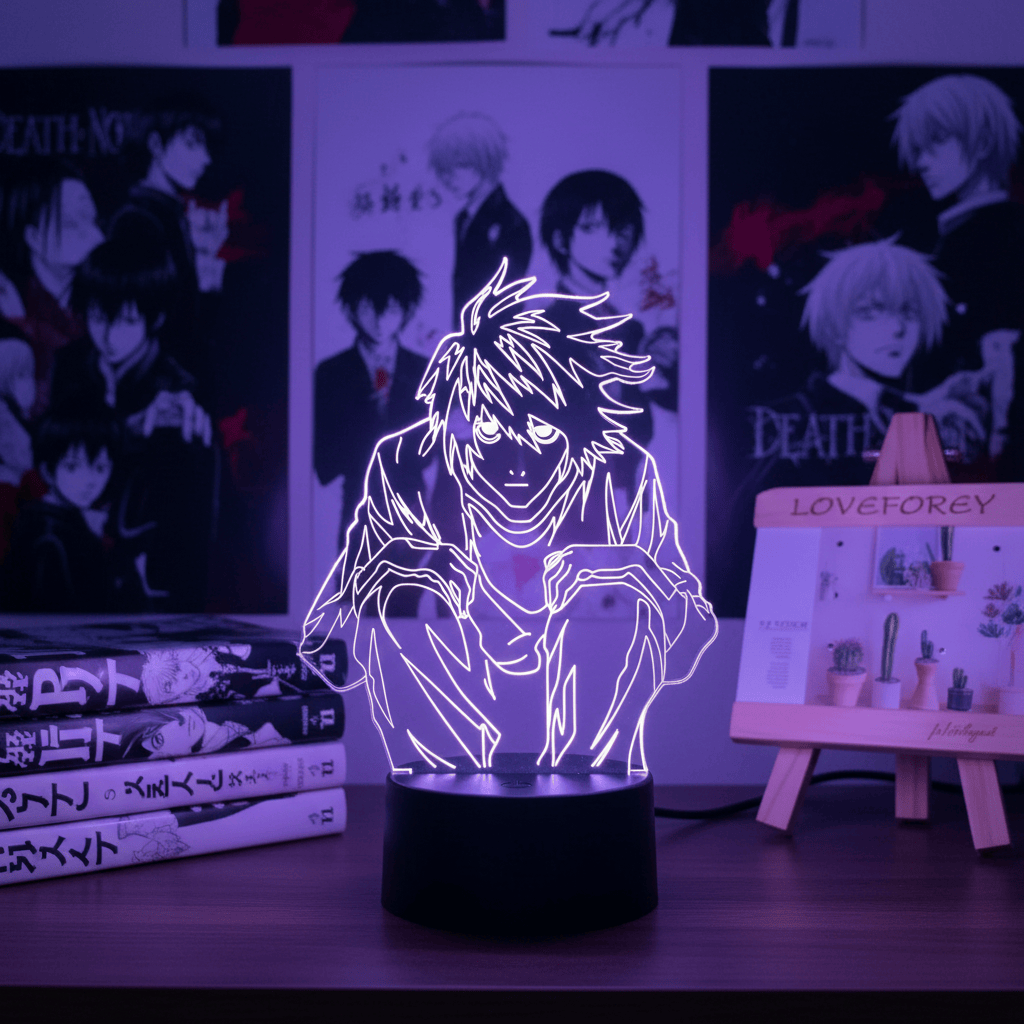 Lampe de Chevet Death Note L Lawliet 3D LED 