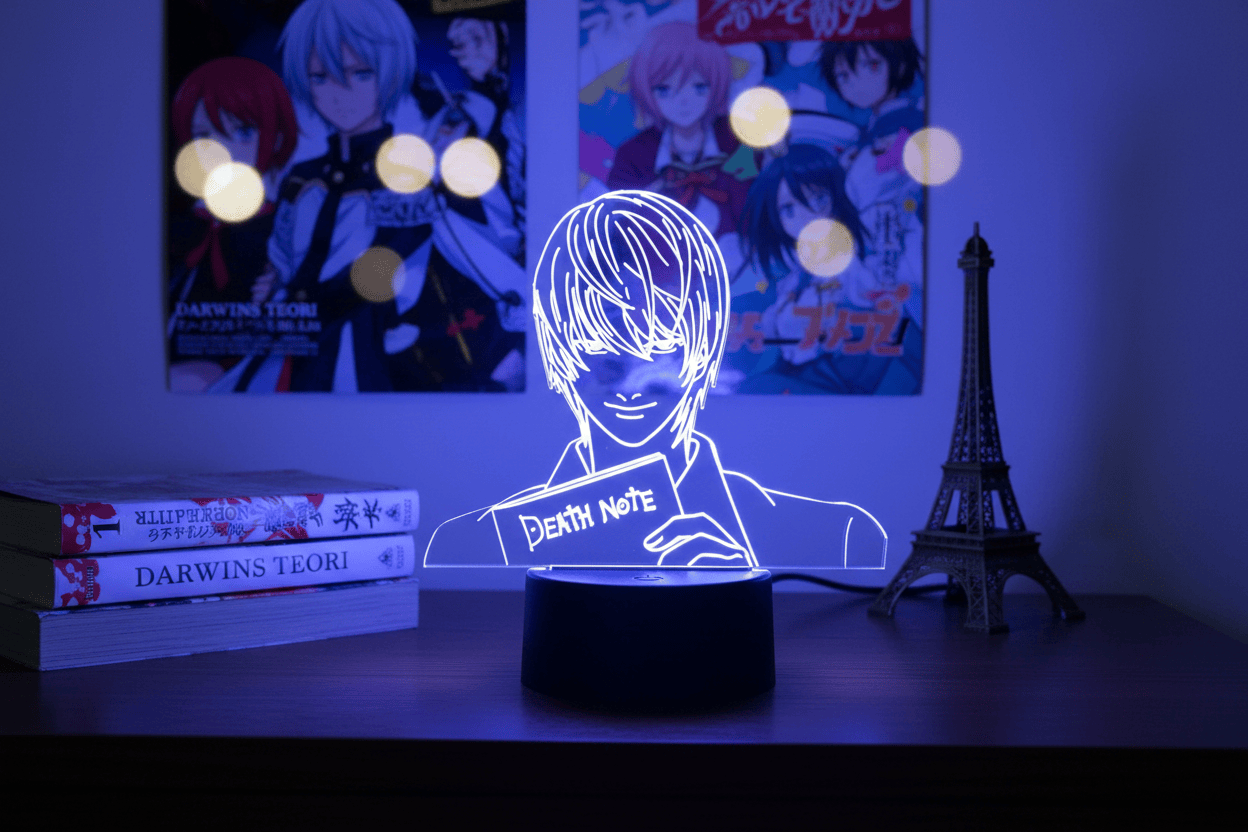 Lampe de Chevet Death Note Yagami Light 3D