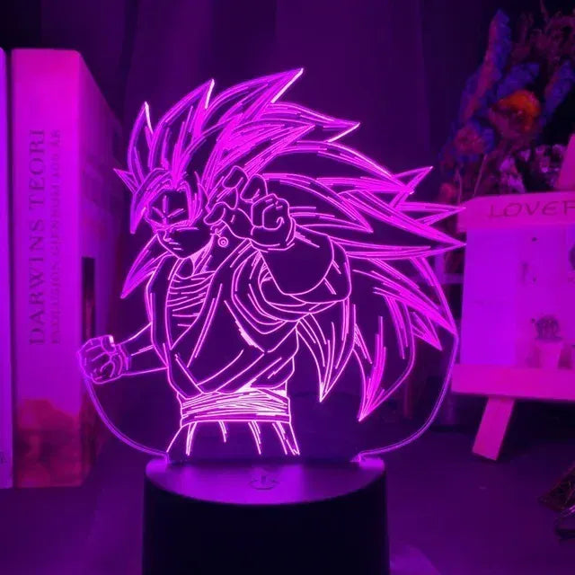 Lampe de Chevet Dragon Ball Goku Super Saiyan 3 3D 7 / 16 color with remote