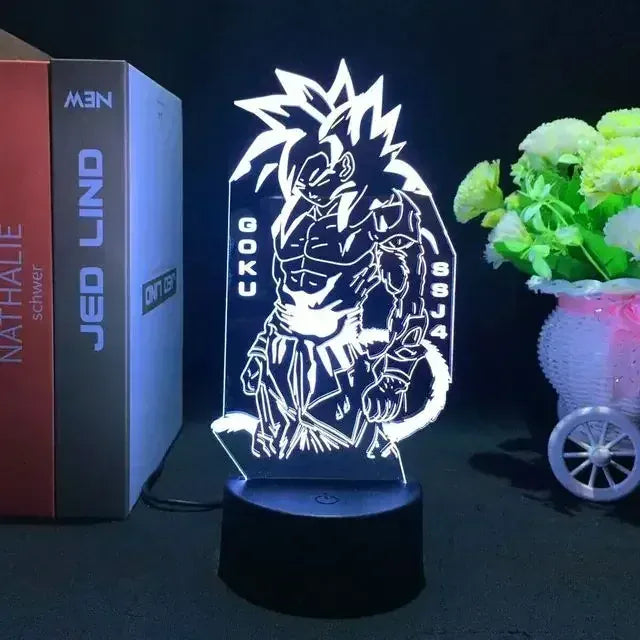 Lampe de Chevet Dragon Ball Goku Super Saiyan 4 3D 13 / 16 color with remote