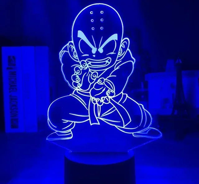 Lampe de Chevet Dragon Ball Krilin 3D Acrylique LED 11 / 16 color with remote
