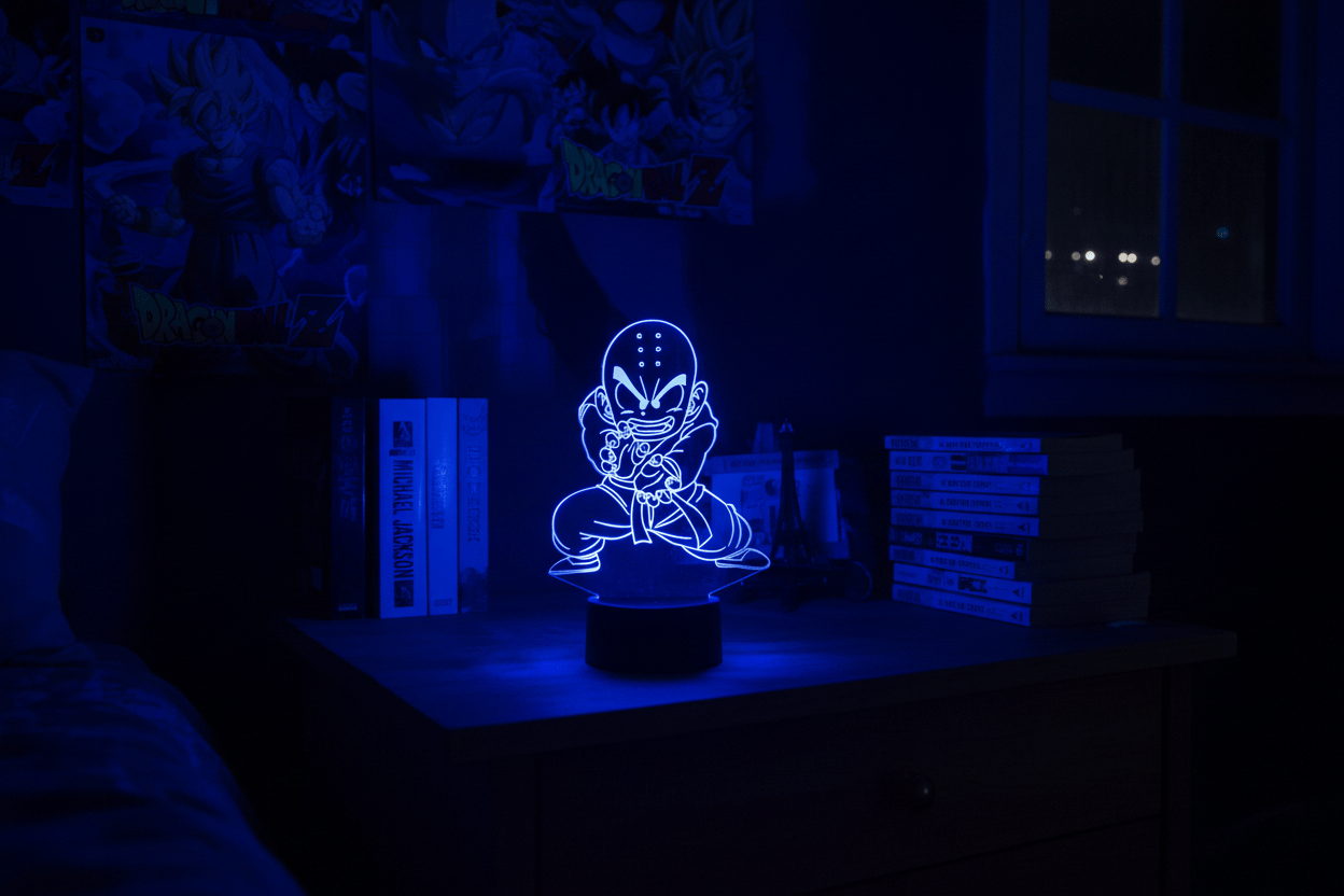 Lampe de Chevet Dragon Ball Krilin 3D Acrylique LED 11 / 16 color with remote