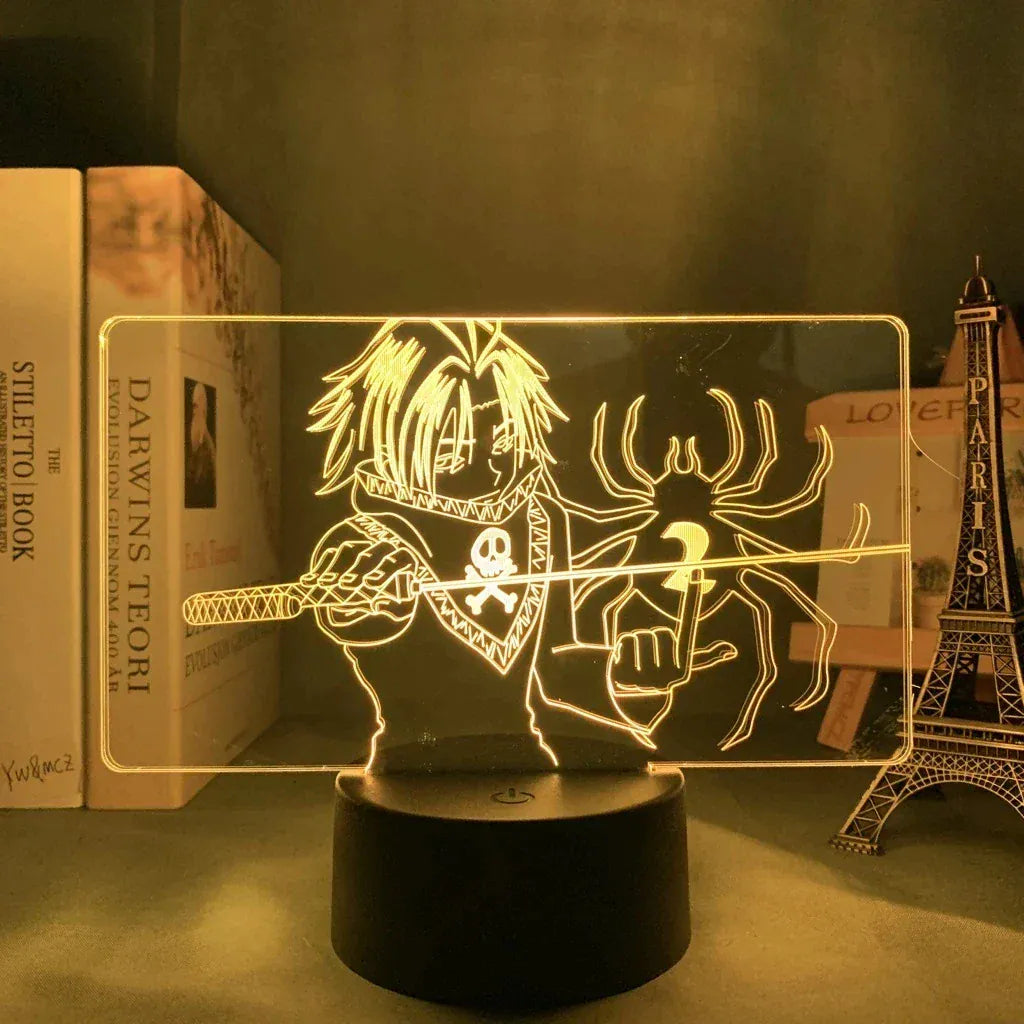 Lampe de Chevet Hunter x Hunter Feitan 3D Acrylique YD-655