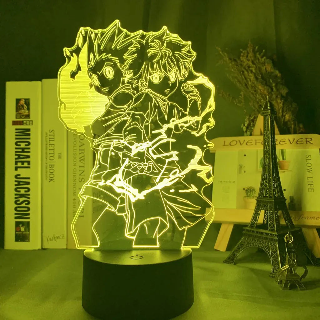 Lampe de Chevet Hunter x Hunter Killua Gon 3D Acrylique YD-891
