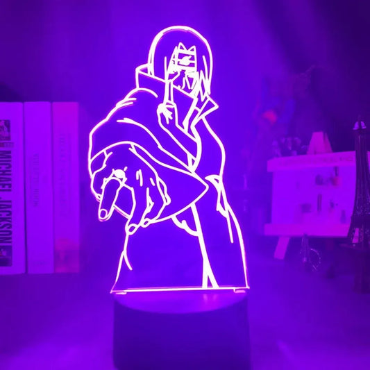 Lampe de Chevet Itachi Akatsuki 3D Acrylique Hologramme YD-842