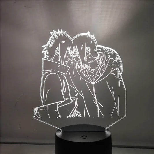 Lampe de Chevet Itachi et Sasuke 3D Acrylique LED  YD-847