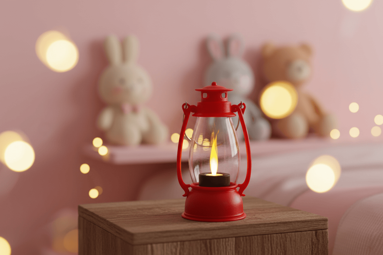 Lampe de Chevet Lanterne Kérosène Rétro Flamme LED E