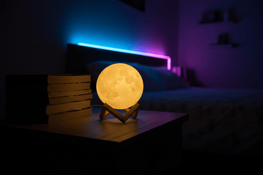 Lampe de Chevet Lune 3D Veilleuse Pour chambre Warm light