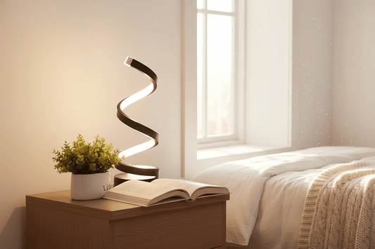 Lampe de Chevet Moderne en metal Spirale LED 3 Couleurs