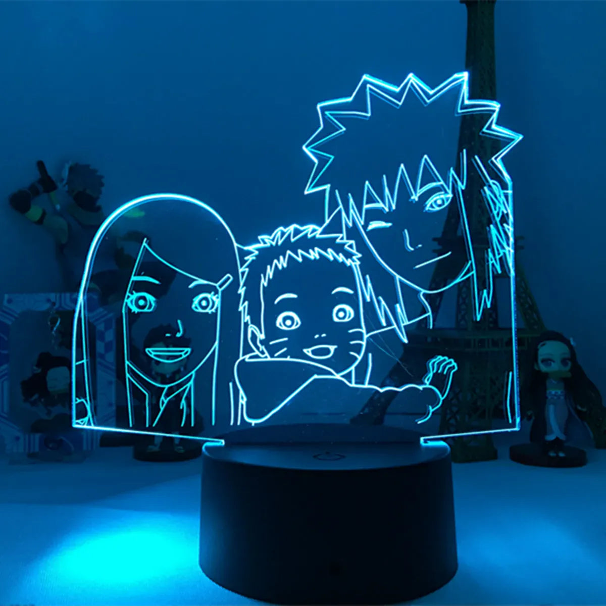 Lampe de Chevet Naruto Famille Minato Kushina Bébé 3D YD-862