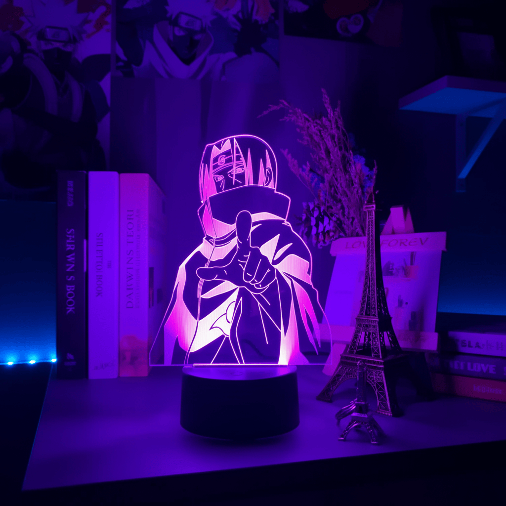 Lampe de Chevet Naruto Itachi 3D Acrylique LED YD-845