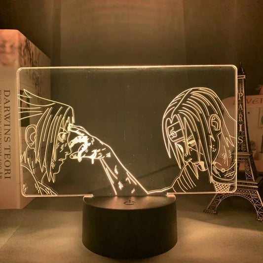 Lampe de Chevet Naruto Itachi Sasuke Scène Iconique  YD-852