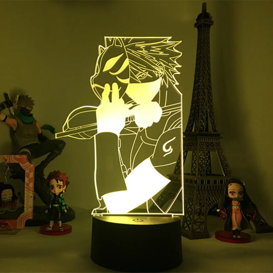 Lampe de Chevet Naruto Kakashi 3D Acrylique Hologramme YD-2873