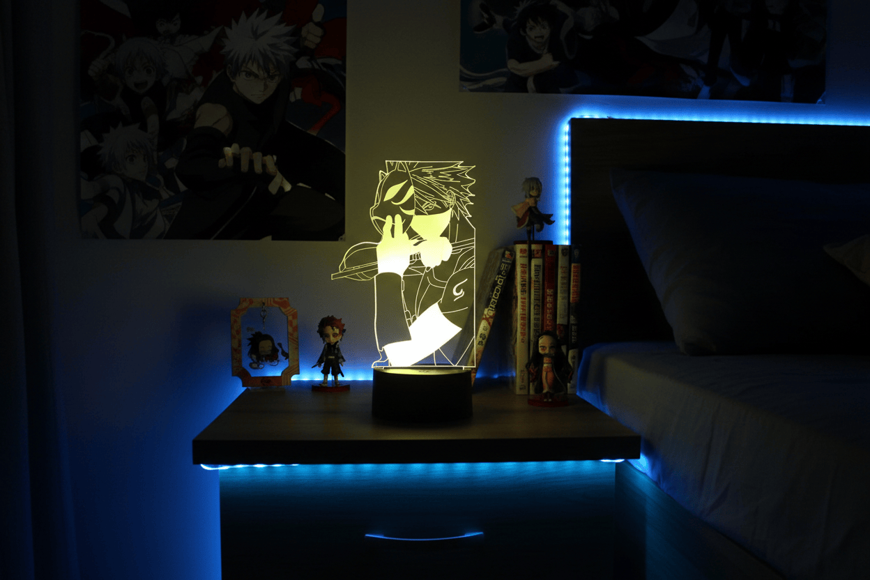 Lampe de Chevet Naruto Kakashi 3D Acrylique Hologramme YD-2873