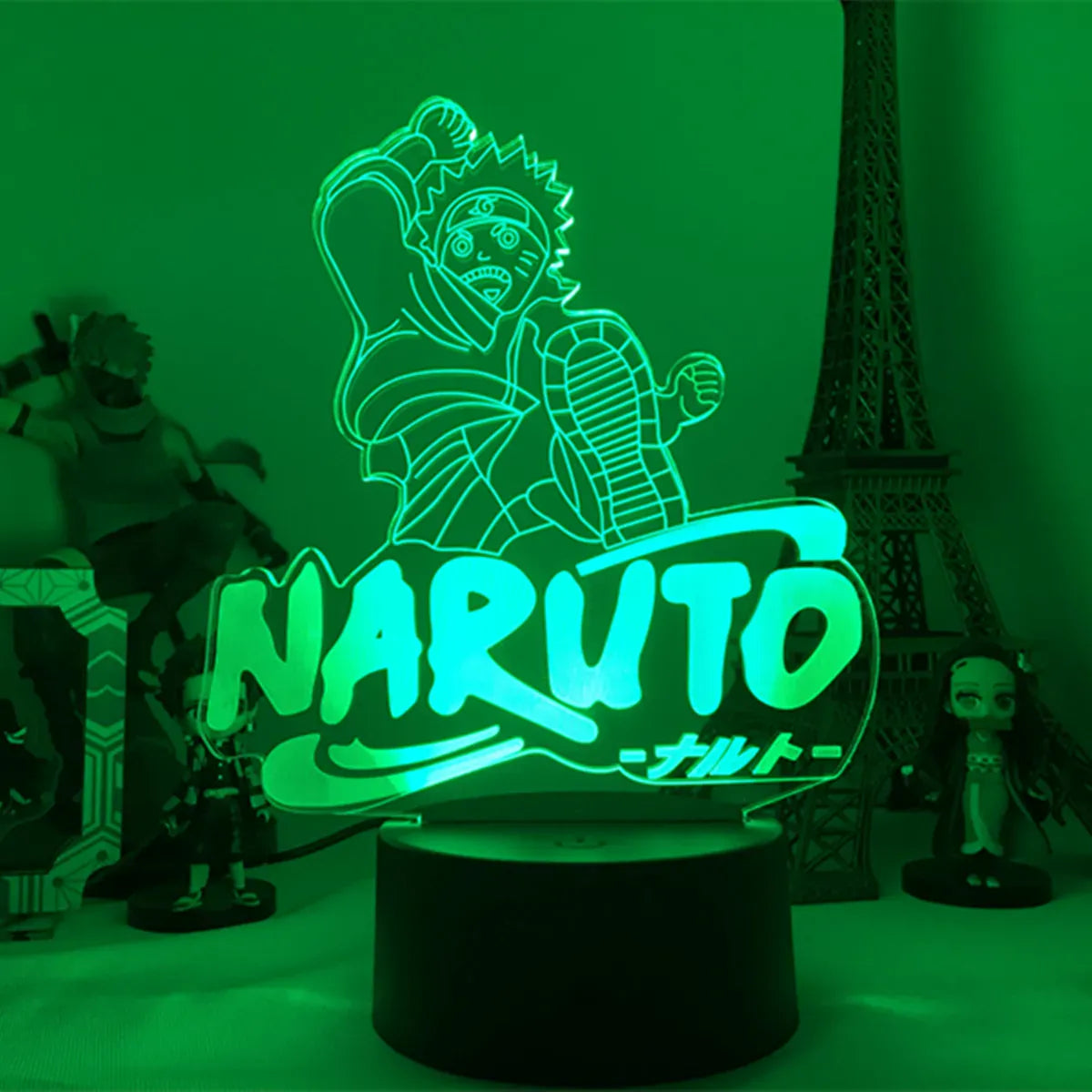 Lampe de Chevet Naruto Logo 3D Acrylique Hologramme YD-861