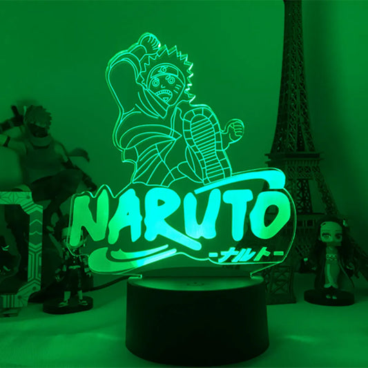 Lampe de Chevet Naruto Logo 3D Acrylique Hologramme YD-861