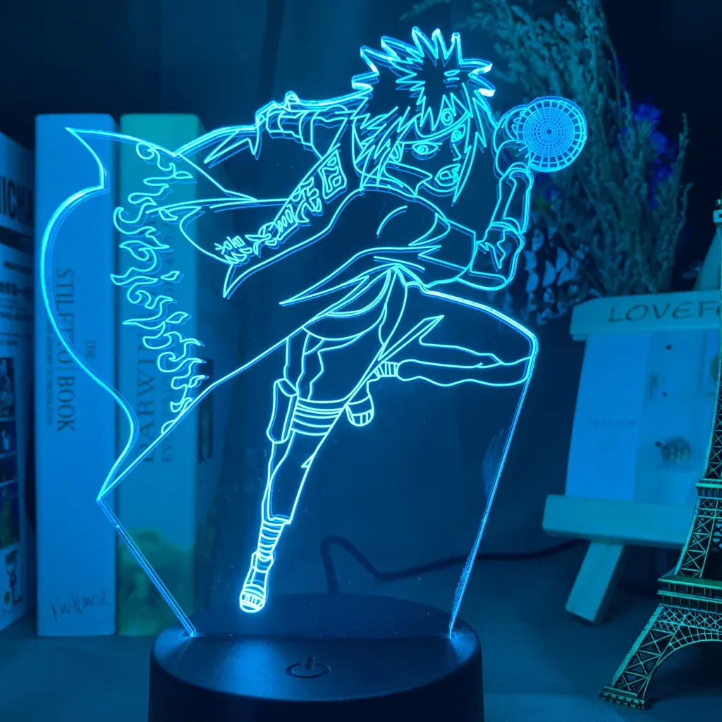 Lampe de Chevet Naruto Minato 3D Acrylique LED YD-836