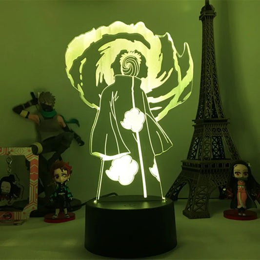 Lampe de Chevet Naruto Obito 3D Acrylique LED YD-2932