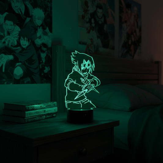 Lampe de Chevet Naruto Sasuke Enfant Kunai 3D Acrylique YD-851