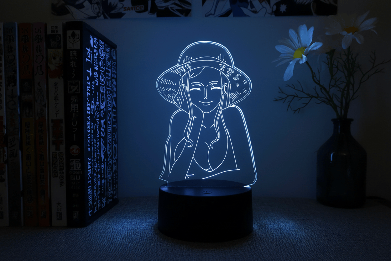 Lampe de Chevet One Piece Nico Robin 3D Acrylique 17 / 16 color with remote