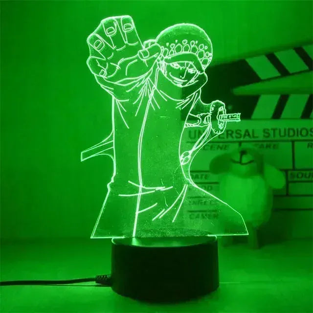 Lampe de Chevet One Piece Trafalgar Law 3D Acrylique 11 / 16 color with remote
