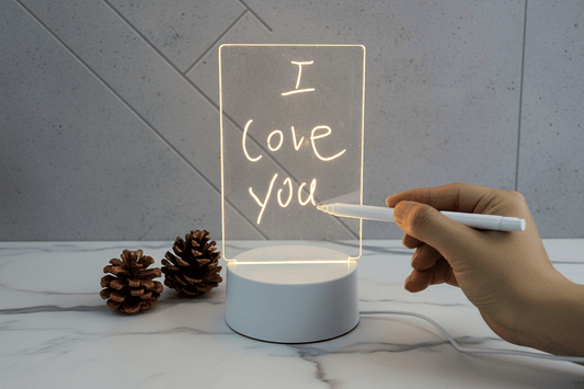 Lampe de Chevet Tableau Message LED Acrylique USB