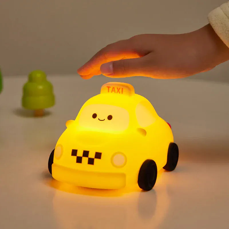 Lampe de Chevet Taxi Jaune Cartoon LED Enfant Car Taxi Light