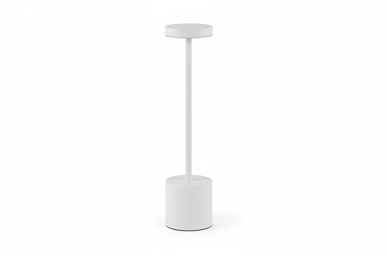 Lampe de Chevet Tige Métal Tactile Rechargeable 3 Tons White