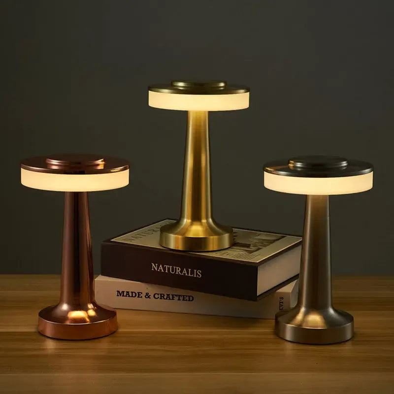 Lampe de Chevet UFO Métal Tactile Rechargeable 