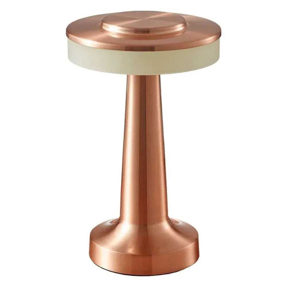Lampe de Chevet UFO Métal Tactile Rechargeable  Rose Gold E
